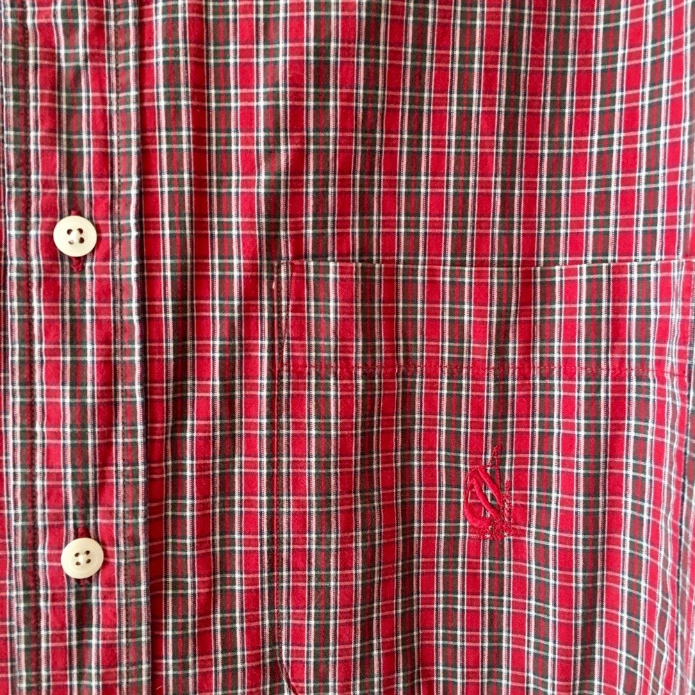 Nautica Button Down Plaid Men’s Large - Picture 3 of 5